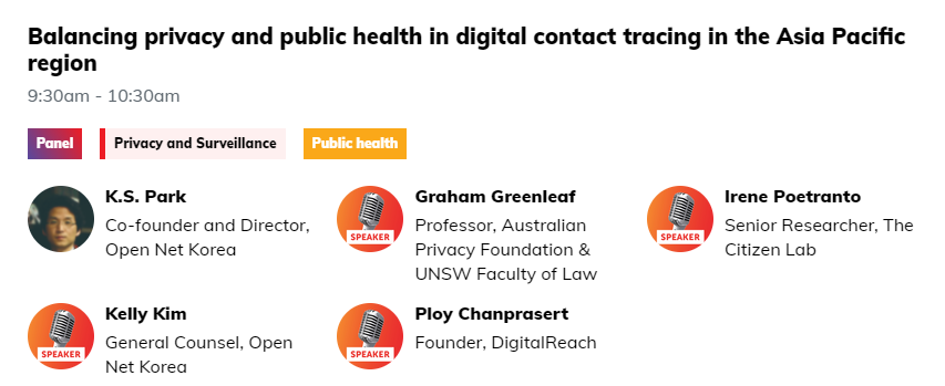 “Balancing Privacy and Public Health in Digital Contact Tracing in the APAC Region” at RightsCon 2021