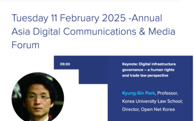 Open Net keynotes IIC conference of ISPs and CPs on digital infrastructure from human rights and trade law perspectives