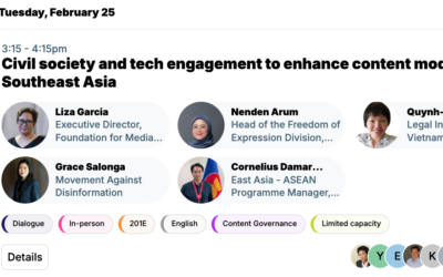 [Rightscon 2025 Taipei] SEACPN public session on Content Moderation
