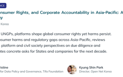 Open Net pleads for data breach redressability & class action before UN RBHR Forum APAC
