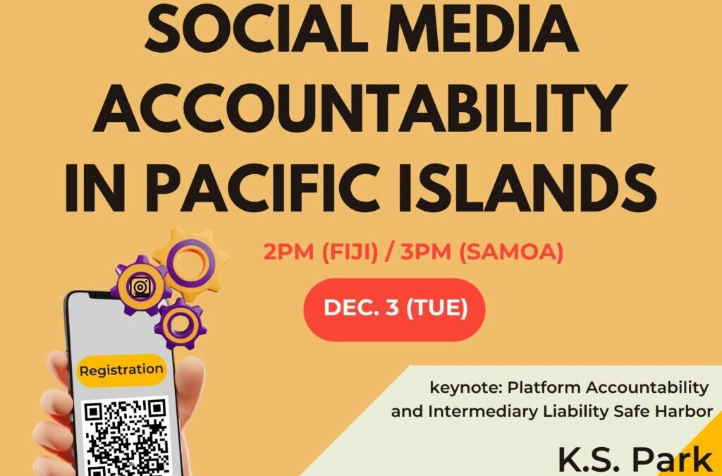 Open Net keynotes a Seminar on Social Media Accountability in Pacific Islands