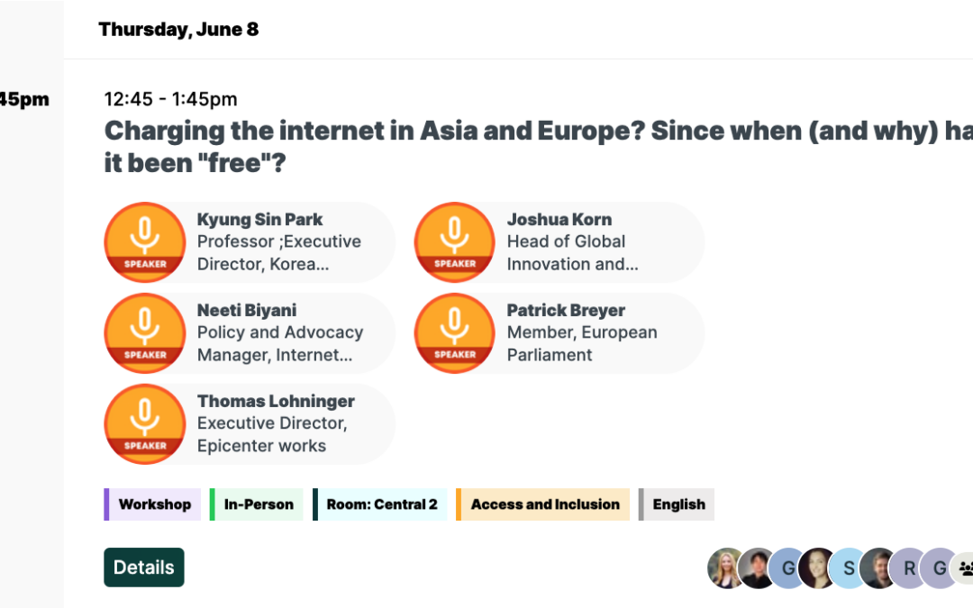 Rightscon: A plan to “charge” the internet in Europe and Asia and since when and why it has been free
