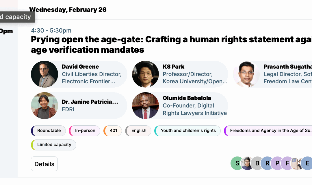 [Rightscon 2025 Taipei] Age verification and human rights